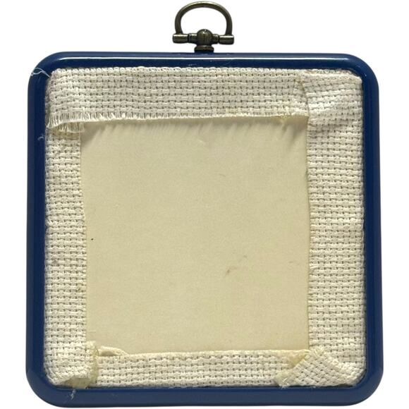 Handmade Cross Stitch Wall Hanger 4 inch Square - Picture 3 of 3